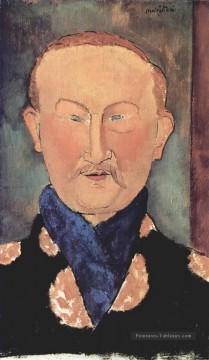 portrait Tableau Peinture - Portrait de Léon BAKST 1917 Amedeo Modigliani
